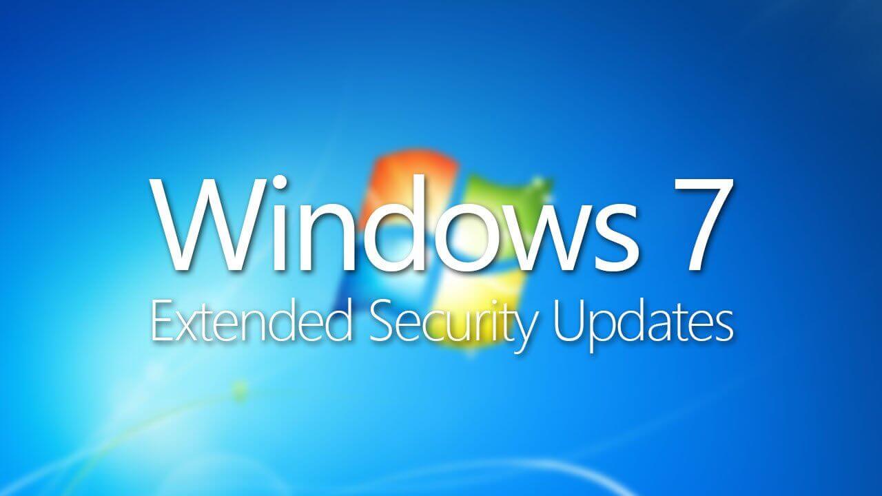 Windows 7 prodloužení podpory Extended Security Updates (ESU) KPCS