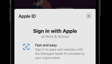 Přihlášení pomocí Apple nyní i s Managed Apple ID