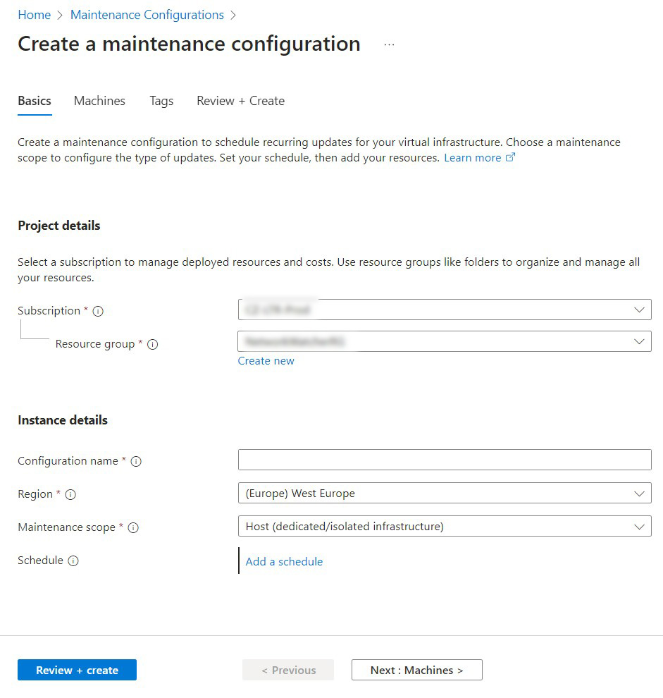 maintenanceconfigurationOPR